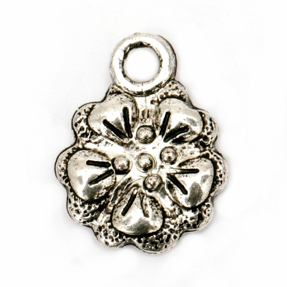 Jewellery charm flower CCB 17х13x3.5  mm