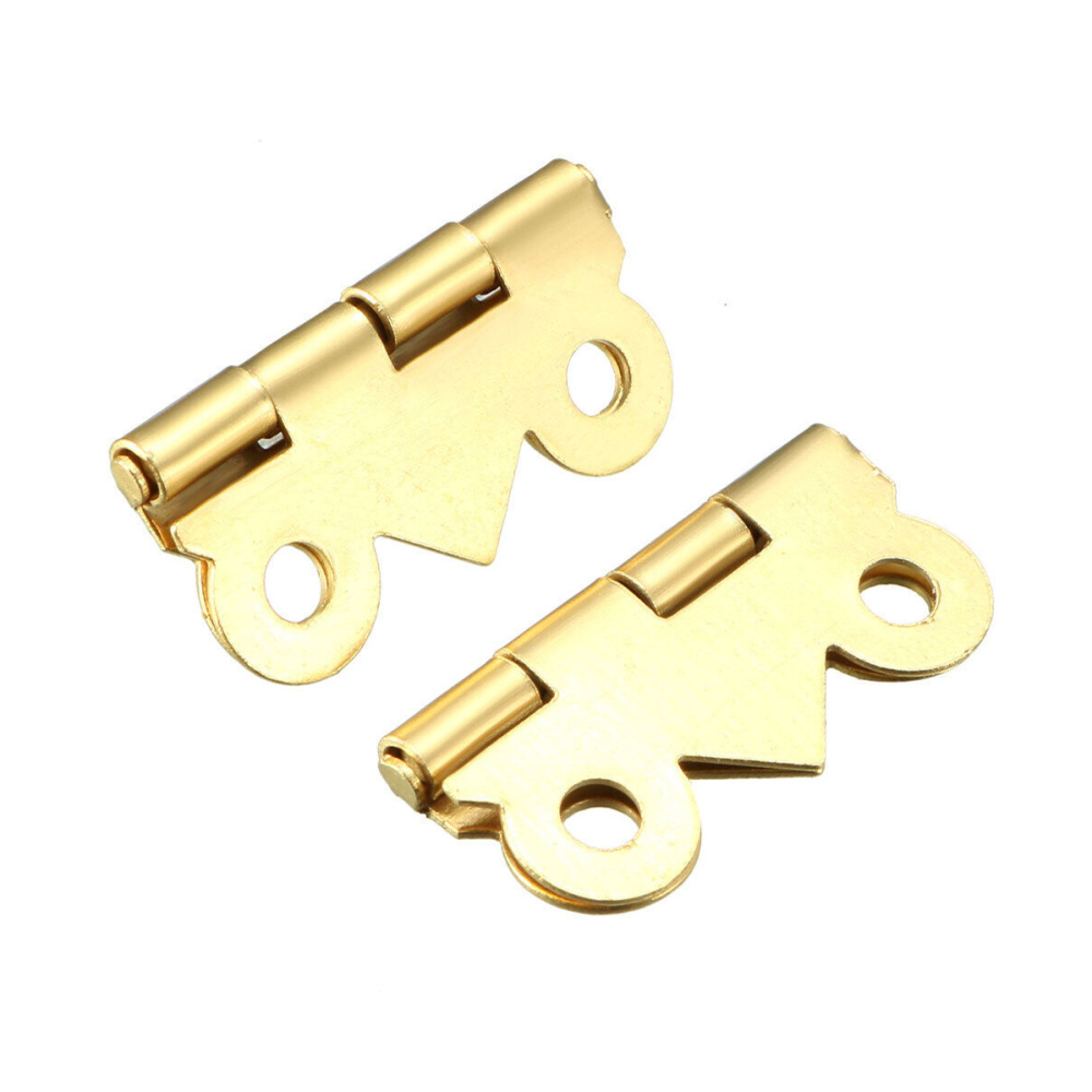 Metal Hinge 26x28x2 mm, Holes: 3 mm, Gold Color - 10 pieces