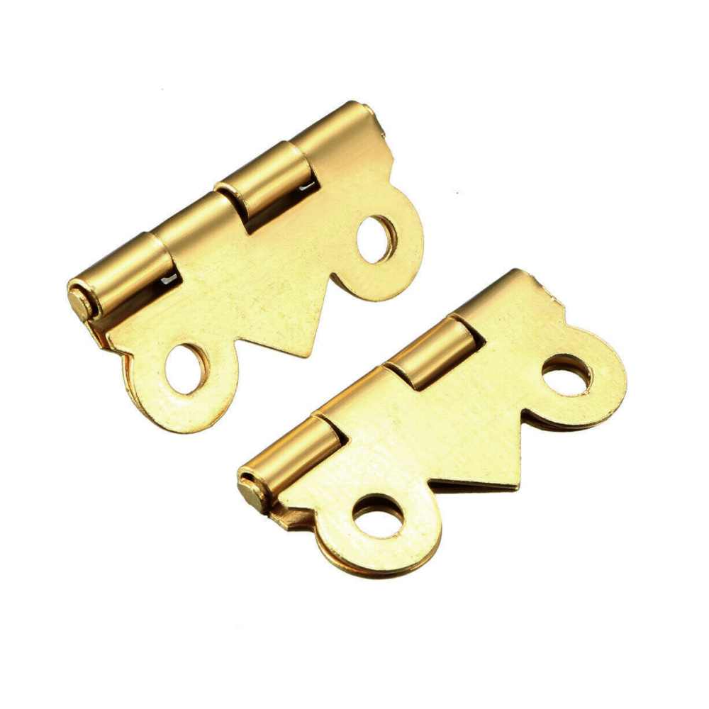 Metal Decorative Hinge 26x28x2 mm, Holes: 3 mm / Old Gold Color - 10 pieces