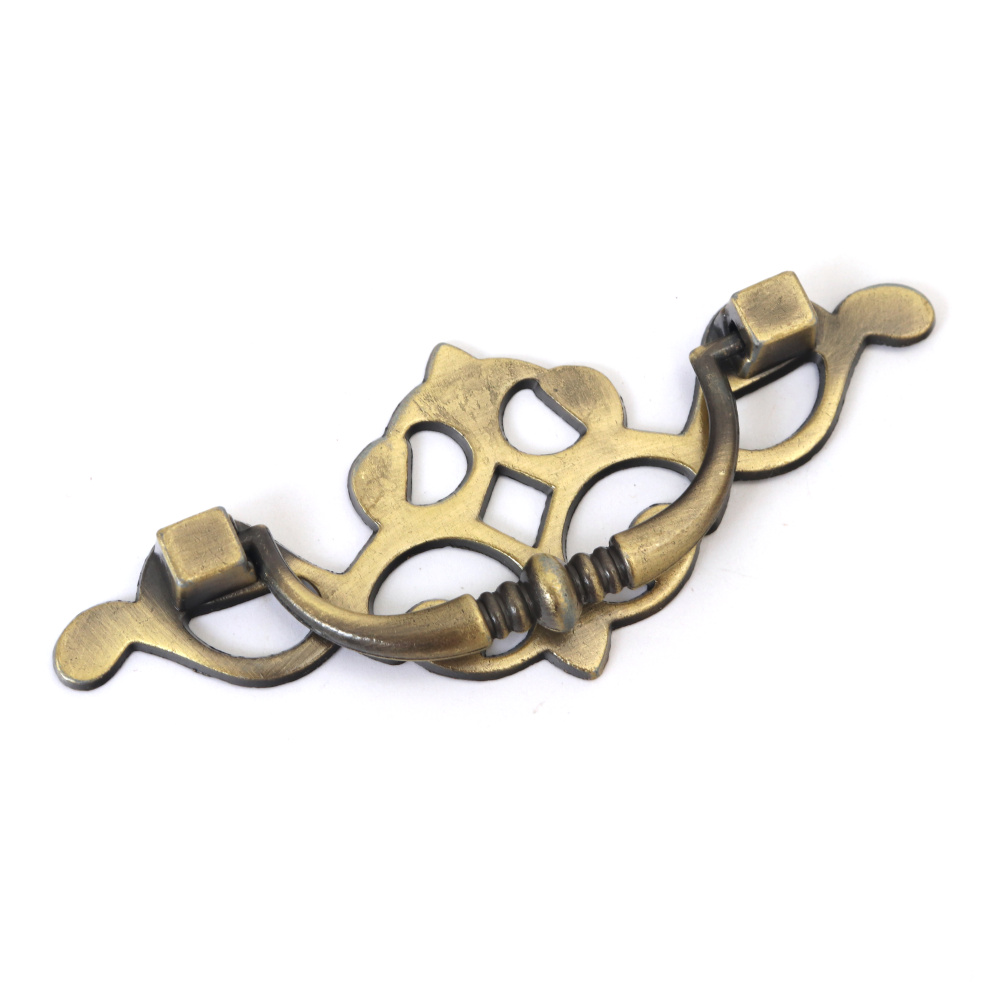 Metallgriff 49x37x9 mm – 3 mm Löcher, antikbronze, für kreative Bastelprojekte