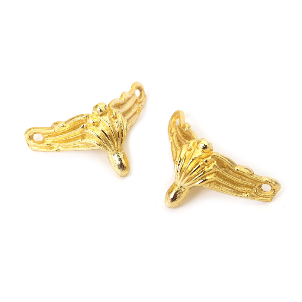 Elegantes Metall-Dekofüße-Set 21x36 mm – 2 mm Loch, goldfarben – 4 Stück für kreative Bastelprojekte