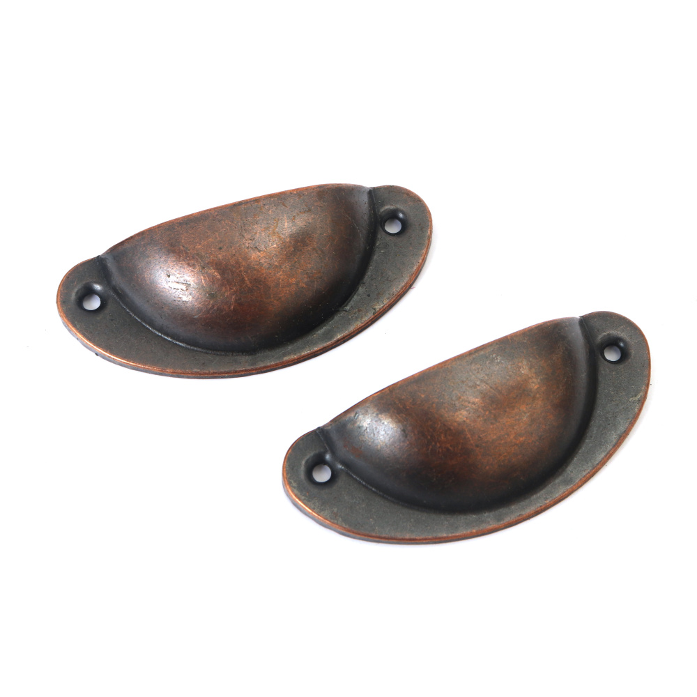 Metallgriffe 80x35x4 mm – 4-mm-Löcher, antik-kupferfarben – 2 Stück für Möbel und kreative Projekte