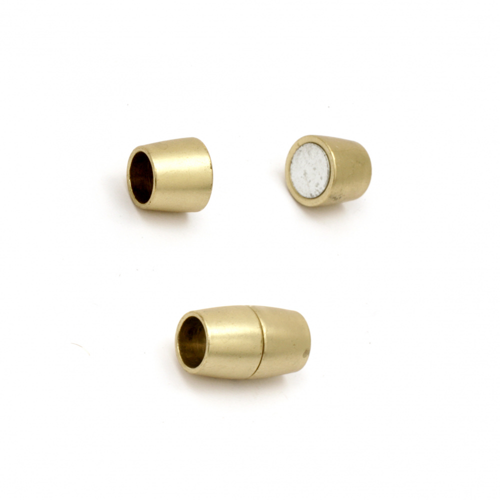 Μαγνητικό κούμπωμα κύλινδρος 15,5x9 mm τρύπα 6 mm χρυσό