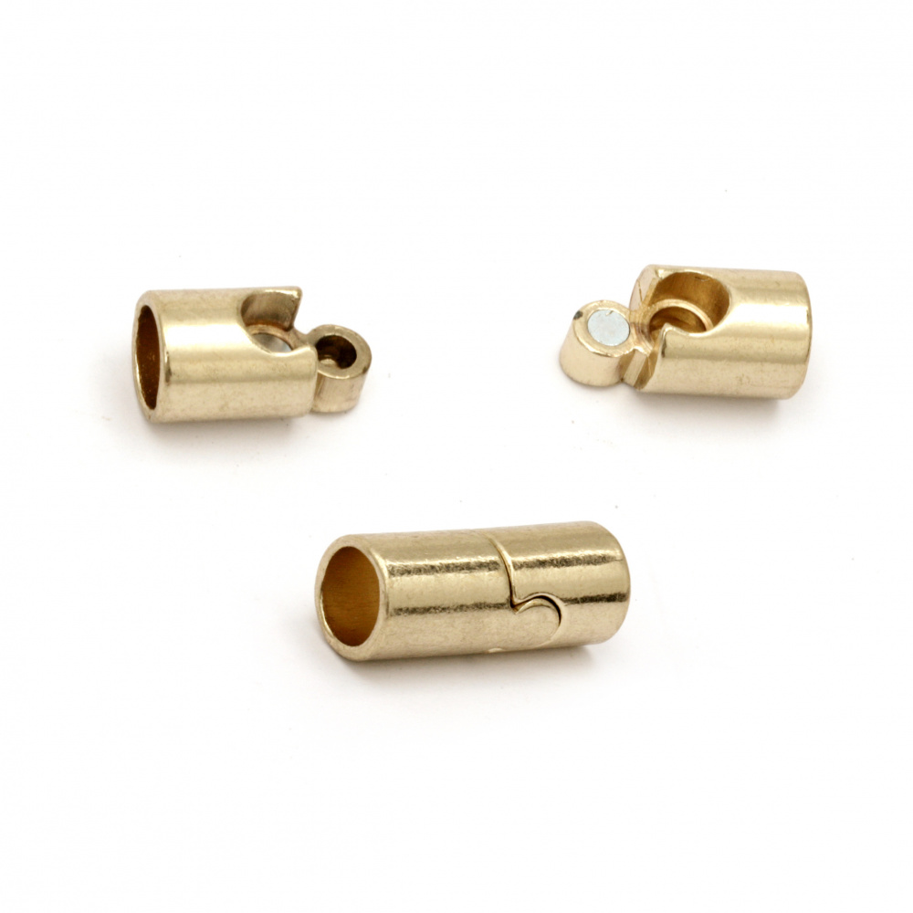 DIY Magnetic Clasp Jewellery Making 20x9 mm hole 7 mm color gold