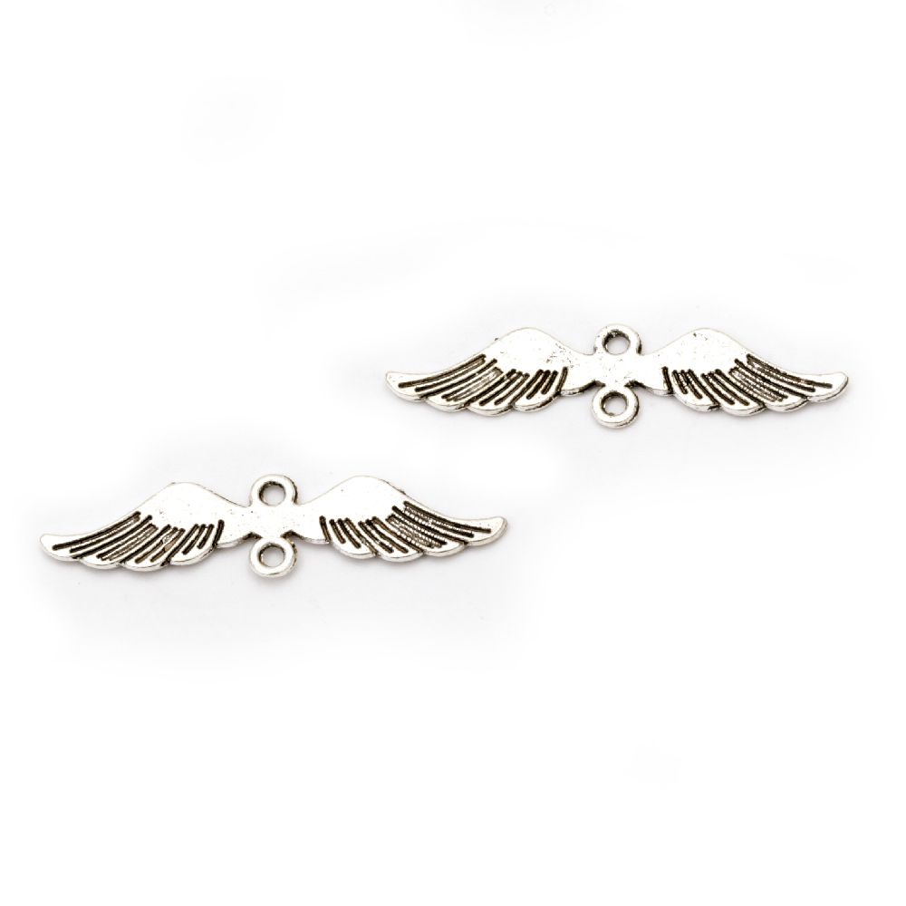 Connecting element metal wings 36x9x1 mm hole 1.5 mm color old silver -10 pieces