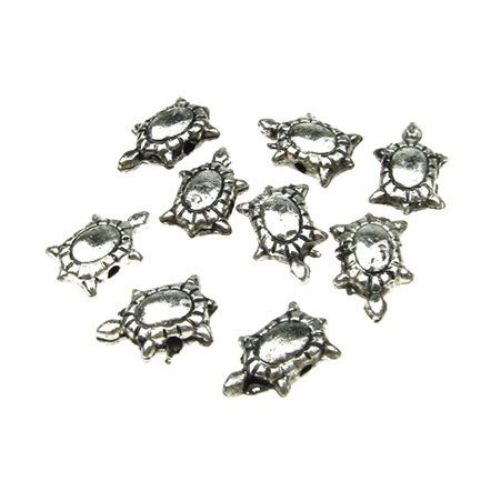 Jewellery stringing element turtle 12 х 8 x 4  mm -20 grame ~122 pieces