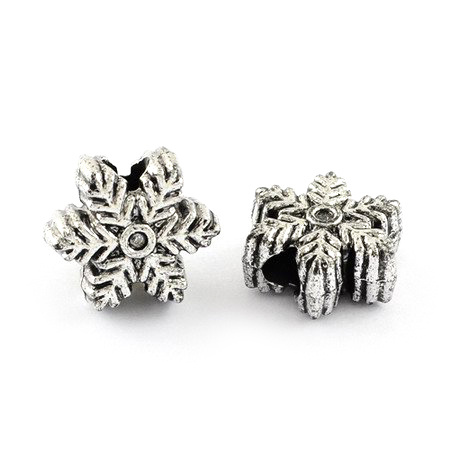 Jewellery stringing element snowflake 15 х 15 х 6  mm