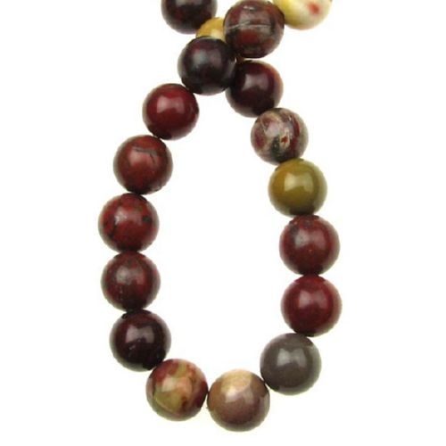 Grade "A" MOOKAITE JASPER Round Beads Strand 10mm ~ 38 pcs