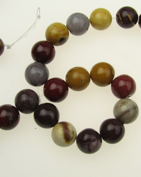 Gemstone Beads Strand, Mookaite, Round, Grade A, 12mm, ~32 pcs