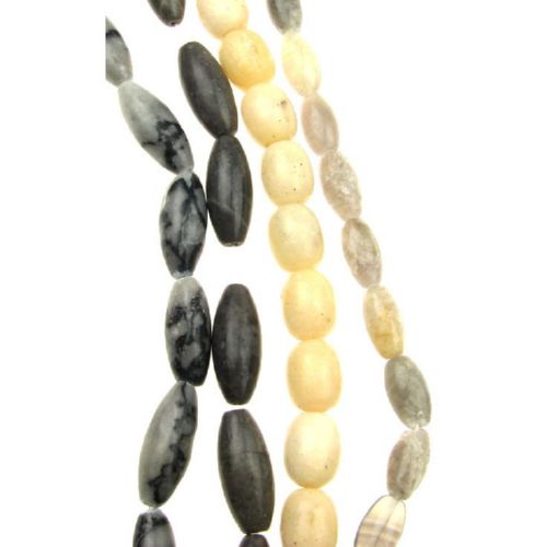 Perle de coarde semiprețioase piatră ASORTE 15 ~ 40x6 ~ 15x15 ~ 15 mm ~ 40 cm