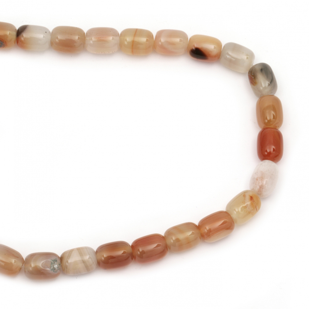 Șir de  Perle de piatră semi-prețioasă AGAT portocaliu oval 13x16 ~ 18mm 22 ~ 25 bucăți