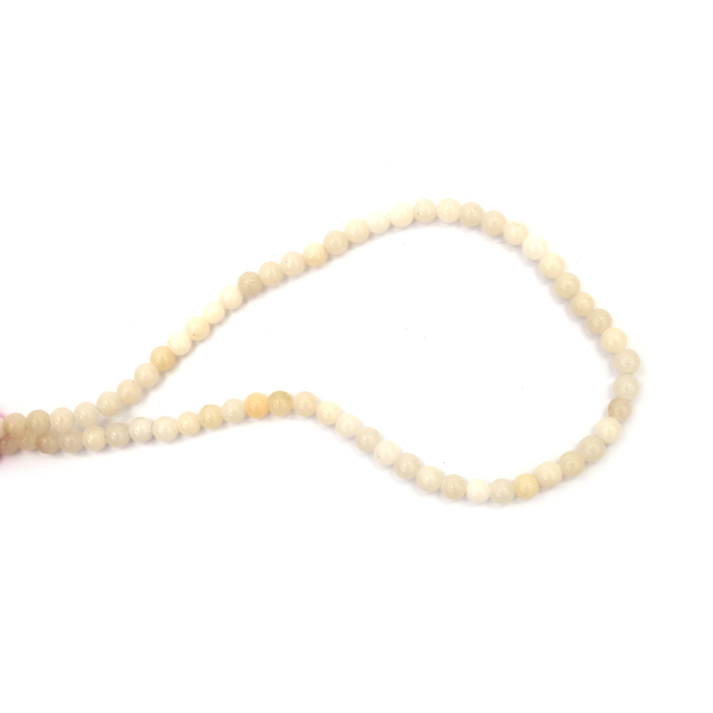 Șirag de mărgele din piatră naturală, jad, rotunde, culori mixte, 4 mm, ~78 buc.