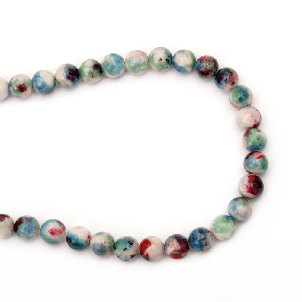 Gemstone Beads Strand,Jadeite, Round, Mixed color, 12mm, ~32 pcs