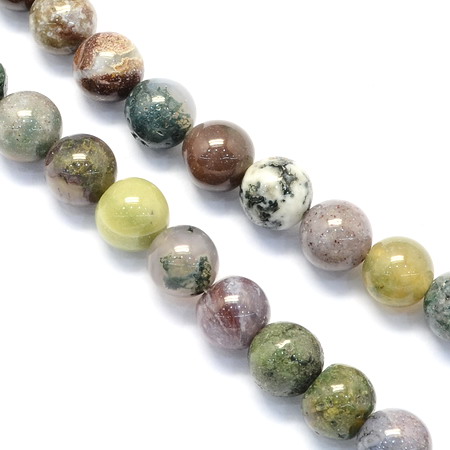 Grade "A" INDIAN AGATE Round Beads Strand 8 mm ~ 48 pcs