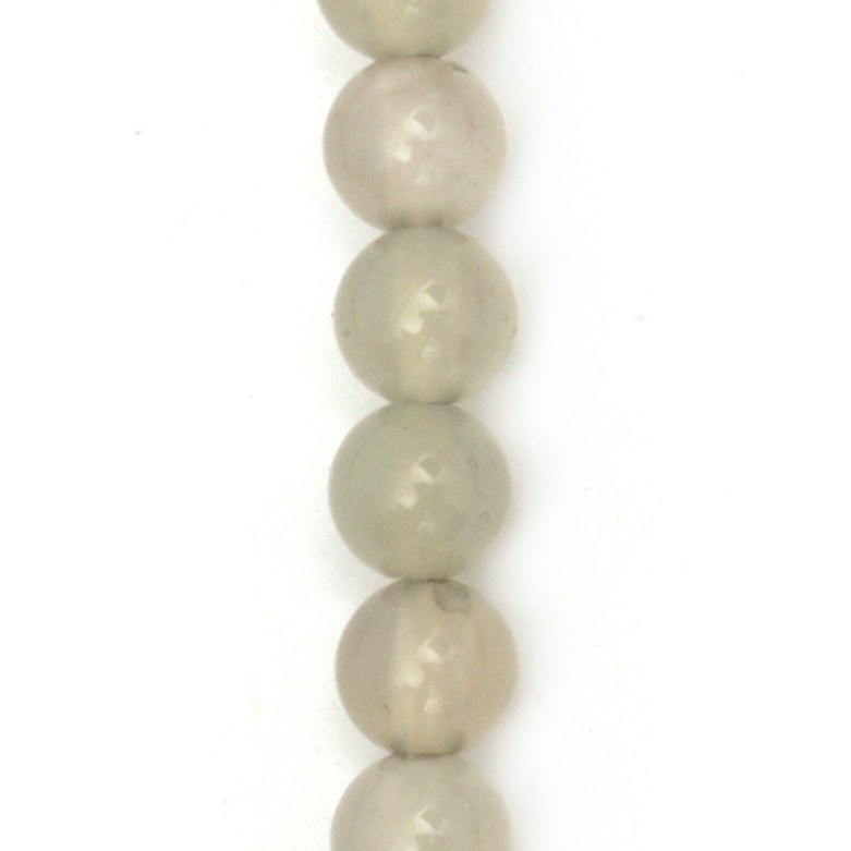 Natural Striped Agate   pale green ball 6 mm ~ 66 pieces