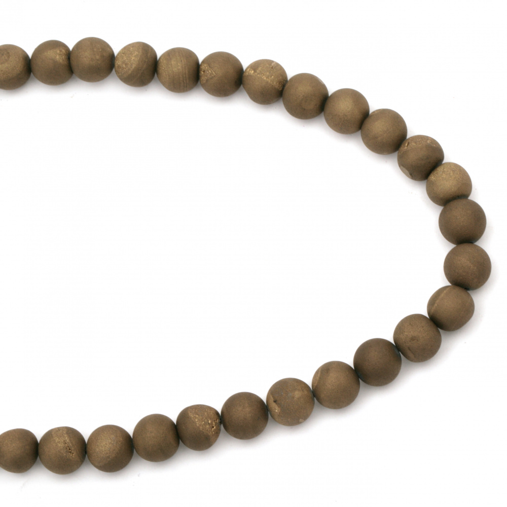 String beads semi-precious stone AHAT druse ball 10 mm ~ 38 pieces