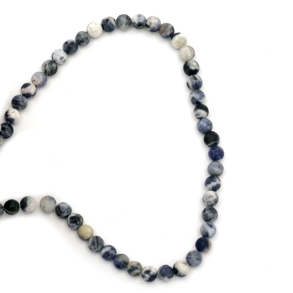 Naturale SODALITE Roun Beads Strand, Frosted 6 mm ~ 60 pieces