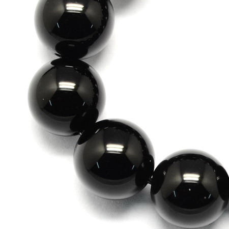 Gemstone Beads Strand, Natural Black Obsidian , Round, 8mm, 48 pcs