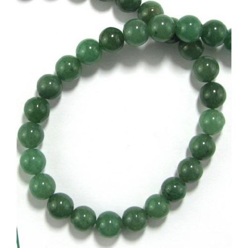Gemstone Beads Strand, Aventurine, Round, Green, 10mm, ~39 pcs