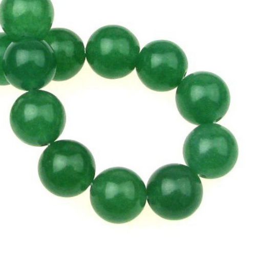 Αβεντουρίνη ημιπολύτιμη στρόγγυλη χάντρα πράσινη 12mm~ 33 τεμάχια