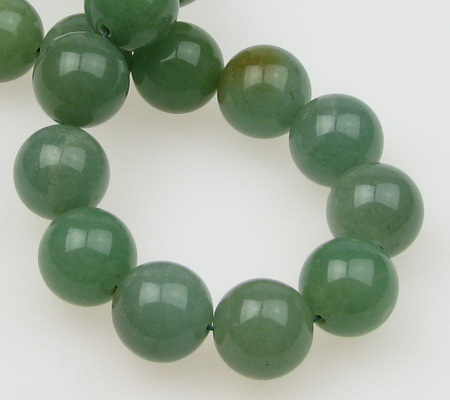 Gemstone Beads Strand, Aventurine, Round, Green, 16mm, ~25 pcs