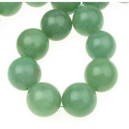 Gemstone Beads Strand, Aventurine, Round, Green, 18mm, ~22 pcs