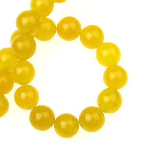 Gemstone Beads Strand, Aventurine, Round, Yellow, 8mm, ~49 pcs