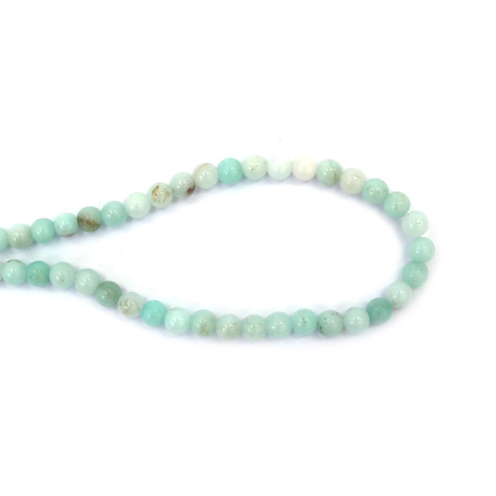 Perle de piatră prețioasă Șuvițe, Amazonite, Rotunde, Grad A, 8mm, ~ 48 buc