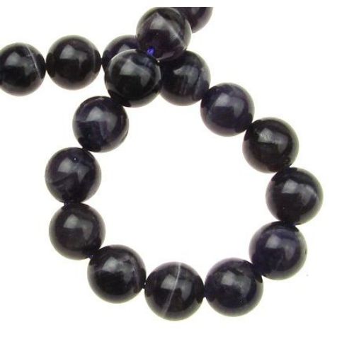 String beads semi-precious stone AMETIST ball 10 mm ~ 40 pieces ~ 40 cm