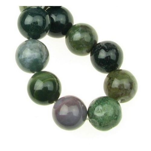Natural Indian Agate Round Beads Strand 12mm ~ 33 pcs ~ 40cm