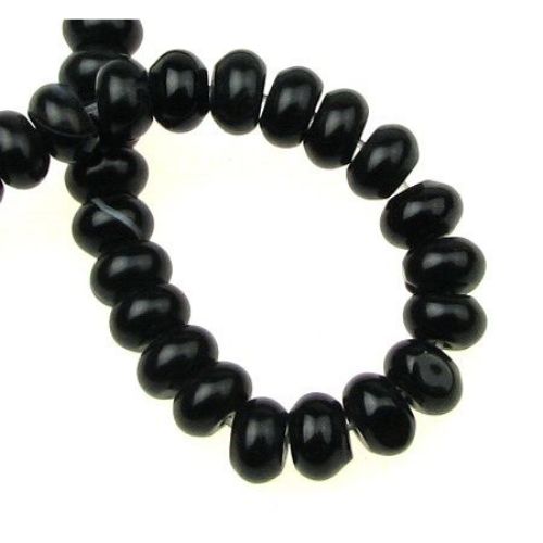 Natural, Black Agate Beads strand 8x5 mm ~ 80 pcs