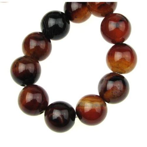 Natural Miracle Agate Round, Dyed Beads strand 12mm ~ 33 pcs ~ 40cm