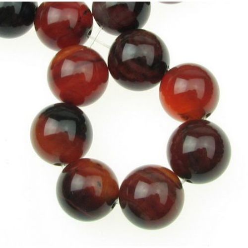 Natural Miracle Agate Round, Dyed Beads  14mm ~ 28 pcs