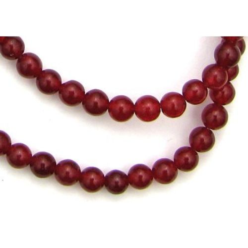 Natural, Dyed Agate Round Beads Strand, Red 4mm ± 90 pcs