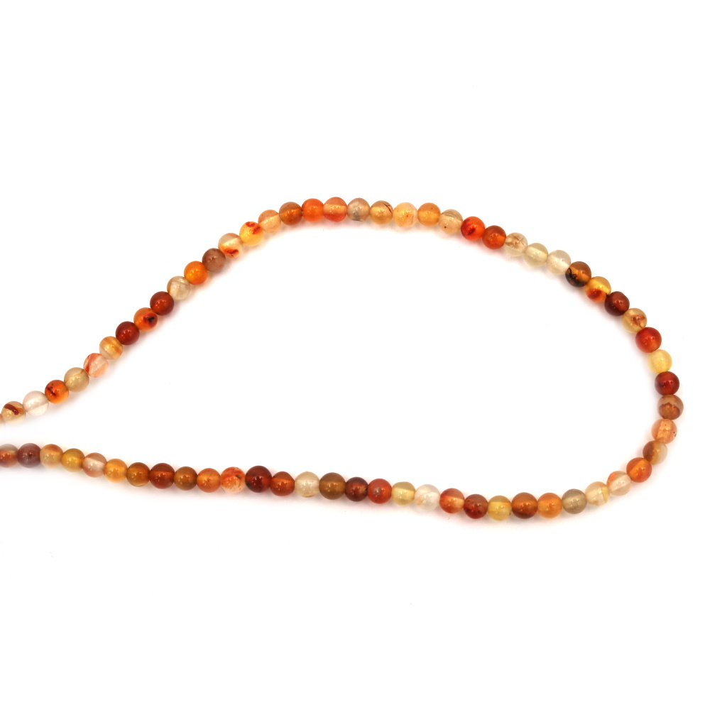 Natural Carnelian AGATE Round Beads Strand 4mm ~ 93 pcs