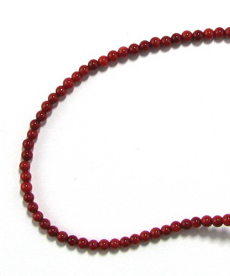 Șir  mărgele piatră semiprețioasă bile CORAL 3 mm ~ 160 bucăți