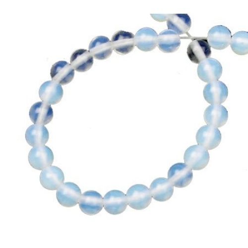 String beads semi-precious stone MOON STONE (OPAL) ball 4 mm ~ 102 pieces ~ 40 cm