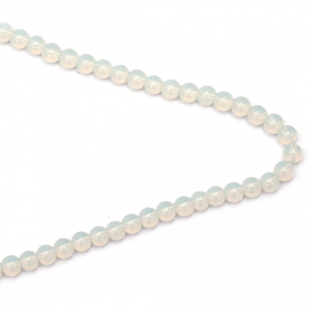 String Beads Semi-Precious Stone MOON STONE (OPAL) ball 7 mm ~ 64 pieces