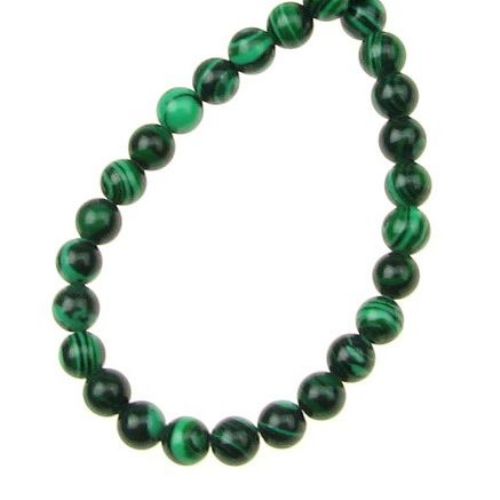 Gemstone Beads Strand, Synthetic Malachite, Round, 4mm, 100 pcs