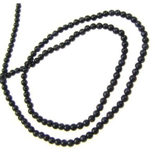 Gemstone Beads Strand, Synthetic Goldstone, Dyed Blue, Round, 2mm, 200 pcs