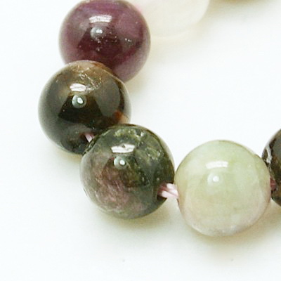 String of Semi-Precious Stone Beads TOURMALINE / Ball: 8 mm ~ 48 pieces