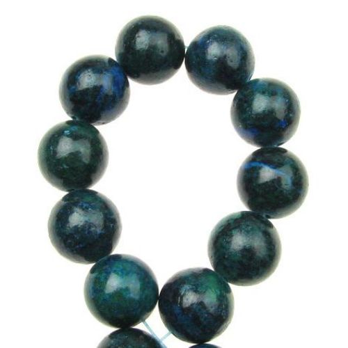 Gemstone Beads Strand, Chrysocolla, Round, 14mm, ~28 pcs