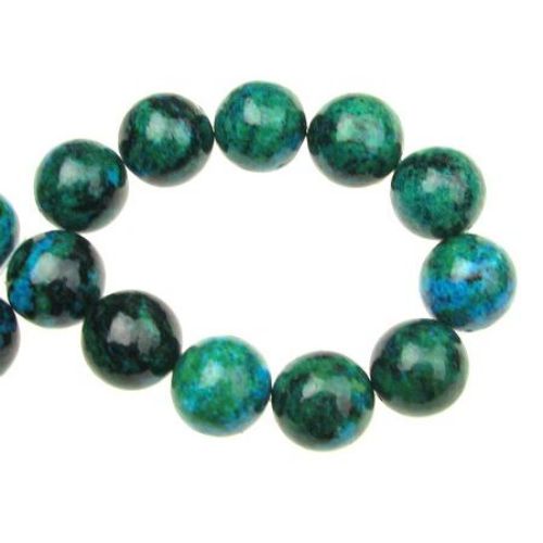 Gemstone Beads Strand, Chrysocolla, Round, 16mm, ~24 pcs