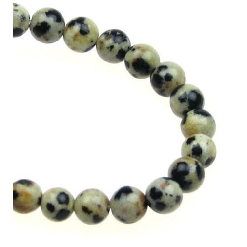 Natural Dalmatian Jasper Round Beads Strand 6 mm ~64 pieces