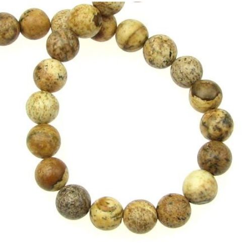 String beads semi-precious stone YAPIS landscape ball 6mm ~ 62 pieces
