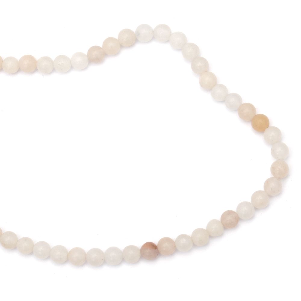 String Semi-precious Stone Beads / PINK AVENTURINE, Ball: 6 mm ~59 pieces