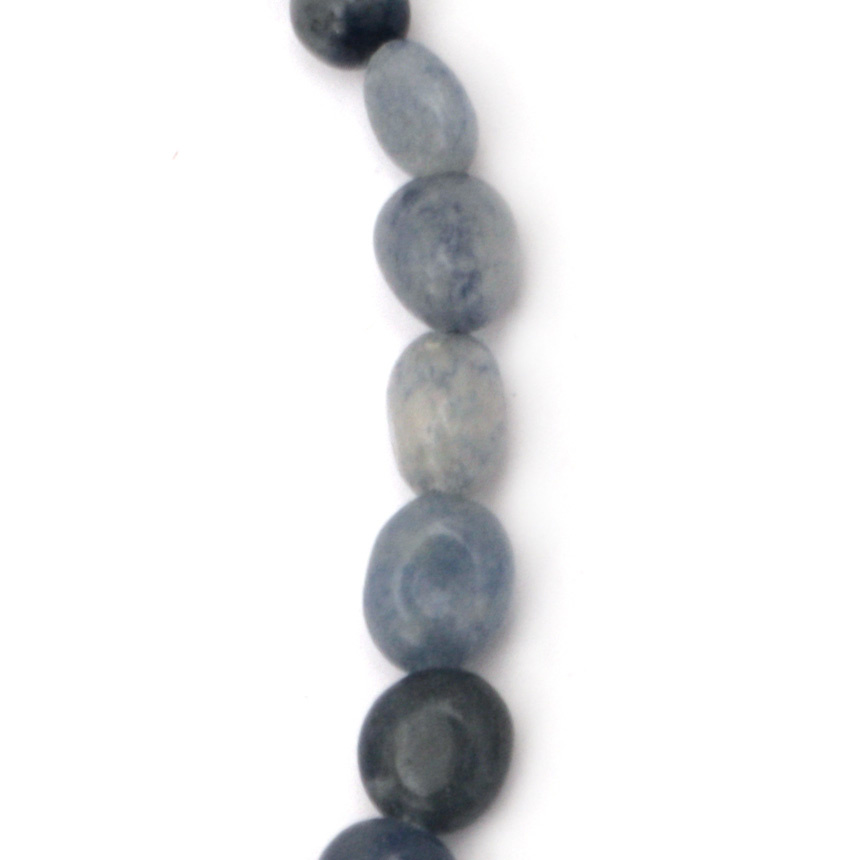 Наниз мъниста полускъпоценен камък АВАНТЮРИН натурален син 5±10x5±8 мм ±53 броя
