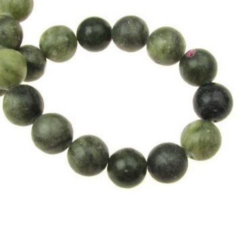 Natural Green Jasper Round Beads Strand 10mm ~39 pieces