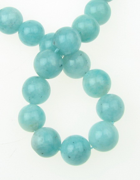 Gemstone Beads Strand, Aquamarine, Round, 10mm, ~38 pcs