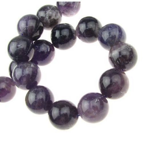Gemstone Beads Strand, Amethyst, Round, 14mm, 28 pcs